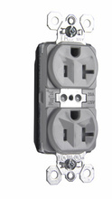 PlugTail® 20A 125V Spec-Grade Tamper-Resistant Duplex Receptacle, Gray