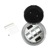 8In Prewired Surface Style Poke-Thru Brushed Aluminum 8In Prewired Surface Style Poke-Thru Brushed Aluminum