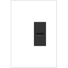Discontinued - Discontinued - adorne® USB Outlet - Half-Size, Graphite