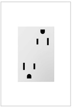 adorne® 15A Dual Tamper-Resistant Plus-Size Outlet, White adorne® 15A Dual Tamper-Resistant Plus-Size Outlet, White