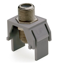 Non-Recessed Nickel F-Connector, Gray Non-Recessed Nickel F-Connector, Gray