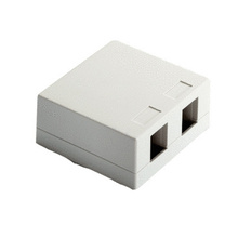Surface Mount Box 2-Port, White Surface Mount Box 2-Port, White