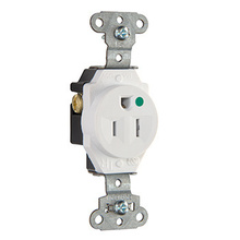 Hospital Grade Single Receptacles Tamper Resistant, Back and Side Wire, 15A, 125V, White Hospital Grade Single Receptacles Tamper Resistant, Back and Side Wire, 15A, 125V, White
