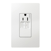 radiant® 15A  Simplex Sensitive Appliance GFCI Receptacle, White radiant® 15A  Simplex Sensitive Appliance GFCI Receptacle, White
