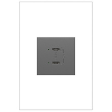 adorne® 30W Dual USB Outlet Module, Type C, Magnesium