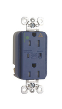 Discontinued - Tamper-Resistant Hospital Grade Isolated Ground Surge Protective Duplex Receptacle, Blue