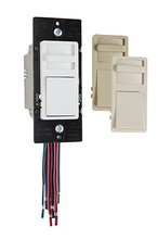 Wide Slide Series 0-10V Fluorescent/LED Single Pole/3-Way Slide Dimmer, Preset, Tri-Color Wide Slide Series 0-10V Fluorescent/LED Single Pole/3-Way Slide Dimmer, Preset, Tri-Color