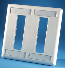 TRACJACK FACEPLATE, SIX-PORT (DUAL GANG), PLASTIC TRACJACK FACEPLATE, SIX-PORT (DUAL GANG), PLASTIC