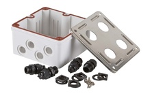 Four port Industrial IP67 Surface Boxes with Stainless Steel Covers Four port Industrial IP67 Surface Boxes with Stainless Steel Covers