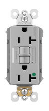 PlugTail® Hospital Grade Tamper-Resistant 20A Duplex Self-Test GFCI Receptacles with SafeLock® Protection, Gray PlugTail® Hospital Grade Tamper-Resistant 20A Duplex Self-Test GFCI Receptacles with SafeLock® Protection, Gray