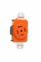 20A NEMA L2120 Single Receptacle, Orange, Isolated Ground 20A NEMA L2120 Single Receptacle, Orange, Isolated Ground
