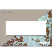 adorne® Custom 3-Gang Screwless Wall Plate, White Trim