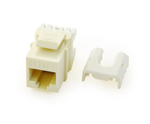 Cat 5e Quick Connect RJ45 Keystone Insert, Light Almond, 5-Pack