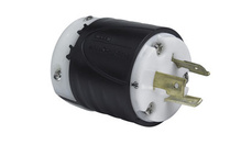 20A NEMA Plug L1220 - Black Back, White Front Body 20A NEMA Plug L1220 - Black Back, White Front Body