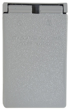 Cast Weatherproof Cover Duplex Receptacle Vertical, 5 Screw Mounting, Gray Cast Weatherproof Cover Duplex Receptacle Vertical, 5 Screw Mounting, Gray