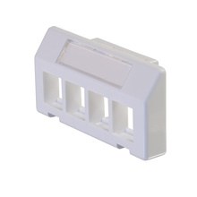 KEYSTONE FURNITURE ADAPTER PLATE, HOLDS 4 KEYSTONE MODULES, WHITE KEYSTONE FURNITURE ADAPTER PLATE, HOLDS 4 KEYSTONE MODULES, WHITE