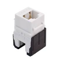 Cat 6a Quick Connect RJ45 Keystone Insert, White Cat 6a Quick Connect RJ45 Keystone Insert, White