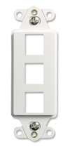 3-Port Decorator Outlet Strap, White 3-Port Decorator Outlet Strap, White