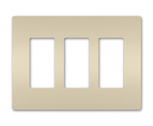 radiant® 3-Gang Screwless Wall Plate, Light Almond