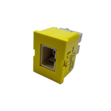 TracJack Module, 1-SC Simplex Multimode, Beige Adapter, Yellow Housing