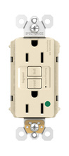 PlugTail® Hospital Grade Tamper-Resistant 15A Duplex Self-Test GFCI Receptacle, Light Almond