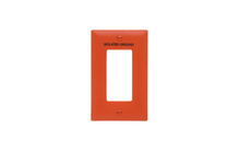 TradeMaster® 1-Gang Nylon Wall Plate, 1 Decorator Opening, Pad Printed "Isolated Ground", Orange