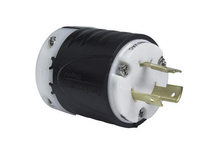 20A NEMA Plug L820 - Black Back, White Front Body 20A NEMA Plug L820 - Black Back, White Front Body
