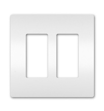 radiant® 2-Gang Screwless Wall Plate, White radiant® 2-Gang Screwless Wall Plate, White