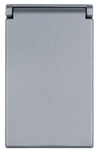 One Gang Heavy Cast Aluminum Cover Power Outlet, Gray