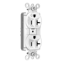 PlugTail® 20A 125V Heavy Duty Spec-Grade Plug Load Controllable Duplex Receptacle, White