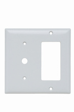 2-Gang Thermoset Wall Plate, 2 Telephone, 1 Decorator, White