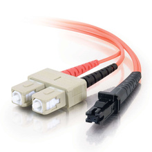 3.3ft (1m) MTRJ-SC 62.5/125 OM1 Duplex Multimode PVC Fiber Optic Cable - Orange 3.3ft (1m) MTRJ-SC 62.5/125 OM1 Duplex Multimode PVC Fiber Optic Cable - Orange