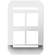 adorne® 4-Port Frame, White adorne® 4-Port Frame, White