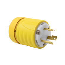 30A NEMA L530 Plug - Yellow Back, White Front Body, Corrosion-Resistant 30A NEMA L530 Plug - Yellow Back, White Front Body, Corrosion-Resistant