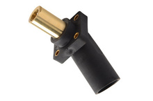 Series 16 45° Red Double Set Screw Panel Mount - Male Series 16 45° Red Double Set Screw Panel Mount - Male
