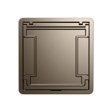 Large Floorport Flanged Cutout Top For RFBA, Tamper Resistant Brass