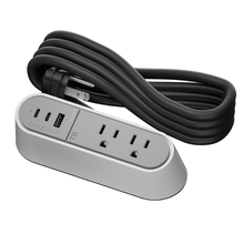 Desktop Power Center Slim 65W, 2 Outlet, USB A/C, White, 6 ft cord