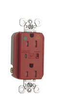 Discontinued - Tamper-Resistant Hospital Grade Isolated Ground Surge Protective Duplex Receptacle, Red