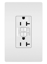 radiant® Tamper-Resistant Dual Function 20A Duplex Self-Test AFCI/GFCI receptacle, White