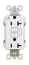 Tamper-Resistant Isolated Ground 20A Duplex Self-Test GFCI Receptacles with SafeLock® Protection, White Tamper-Resistant Isolated Ground 20A Duplex Self-Test GFCI Receptacles with SafeLock® Protection, White