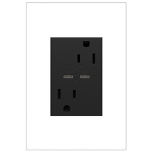 adorne® 30W USB Outlet, Type C, 15A, Tamper-Resistant, Plus-Size, Graphite
