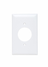 TradeMaster® 1-Gang Nylon Wall Plate, 1.5938-in Power Outlet Receptacle Opening, 2 Mtg Holes, White TradeMaster® 1-Gang Nylon Wall Plate, 1.5938-in Power Outlet Receptacle Opening, 2 Mtg Holes, White
