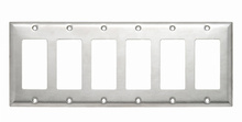 6-Gang 302/304 Stainless Steel Wall Plate, 6 Decorator Openings