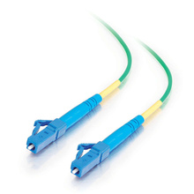 Discontinued - 6.6ft (2m) LC-LC 9/125 OS2 Simplex Single-Mode Fiber Optic Cable - Plenum CMP-Rated - Green