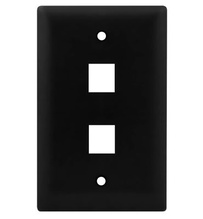 1-Gang, 2-Port Wall Plate, Black