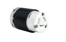 Turnlok® Industrial Spec Grade 20A Non-NEMA 3-Wire Connector, Black Back, White Front Body Turnlok® Industrial Spec Grade 20A Non-NEMA 3-Wire Connector, Black Back, White Front Body