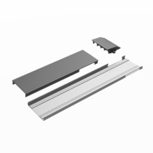 On-Floor Poke-Thru Entrance Fitting for Datatracs, Dark Gray