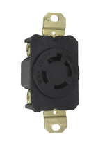 20A 480V NEMA L1620 Single Receptacle, 4-Wire 3-Phase, Black 20A 480V NEMA L1620 Single Receptacle, 4-Wire 3-Phase, Black