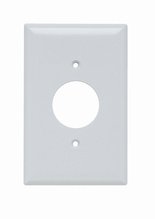 Junior Jumbo 1-Gang Thermoset Wall Plate, Single Receptacle Opening, White Junior Jumbo 1-Gang Thermoset Wall Plate, Single Receptacle Opening, White