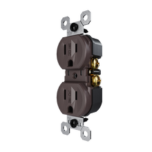 TradeMaster® 15A 125V Tamper-Resistant External Pressure Plated Duplex Receptacle, Weather-Resistant, Brown